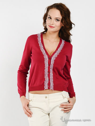 Кардиган Moschino, цвет цвет малиновый