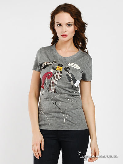 Футболка Love Moschino, цвет цвет серый