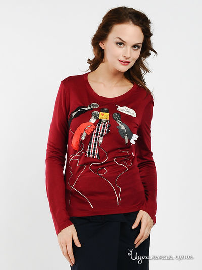 Лонгслив Love Moschino, цвет цвет бордовый