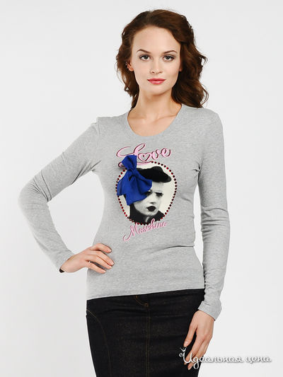 Лонгслив Love Moschino, цвет цвет серый