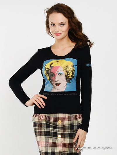 Лонгслив Love Moschino, цвет цвет черный