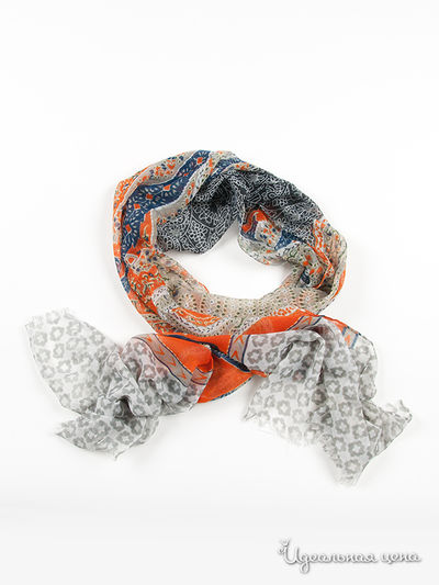 Палантин Laura Milano, цвет цвет серо-оранжевый