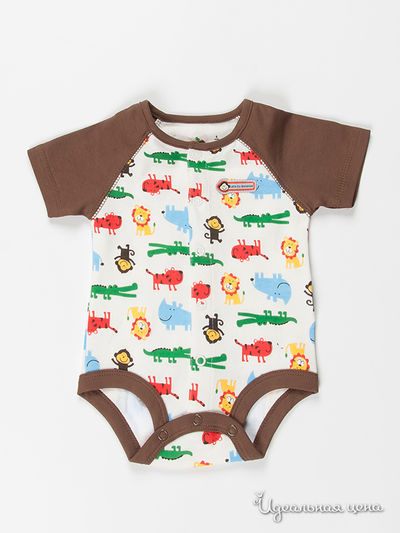 Боди Jamping beans, цвет цвет коричневый / принт зоопарк