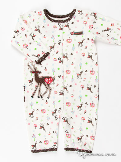 Песочник Carters, цвет цвет белый / коричневый