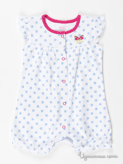 Песочник Carters, цвет цвет белый / принт горох