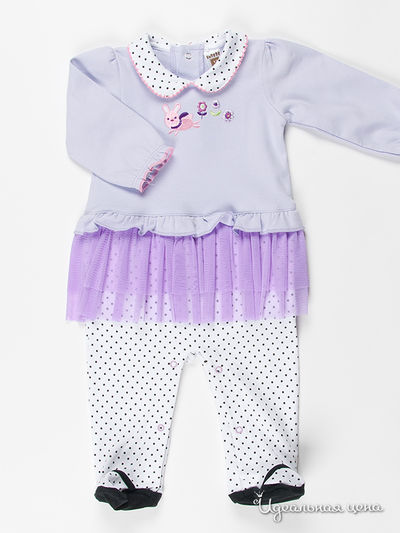 Комбинезон Inbebe, цвет цвет сиреневый / белый