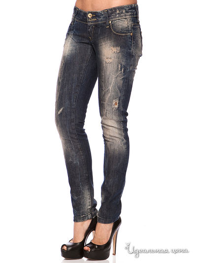 Джинсы DAMAGED, цвет цвет темно-синий