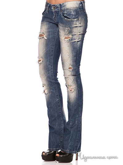 Джинсы DAMAGED, цвет цвет синий