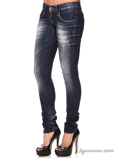 Джинсы DAMAGED, цвет цвет синий