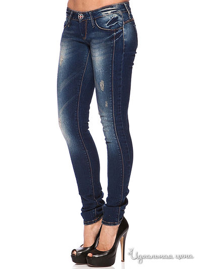 Джинсы DAMAGED, цвет цвет синий