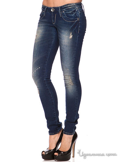 Джинсы DAMAGED, цвет цвет синий