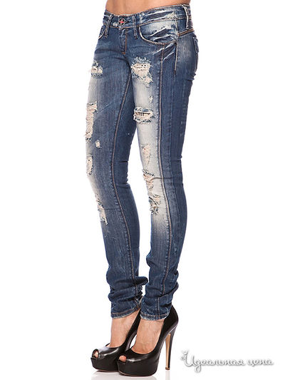 Джинсы DAMAGED, цвет цвет синий