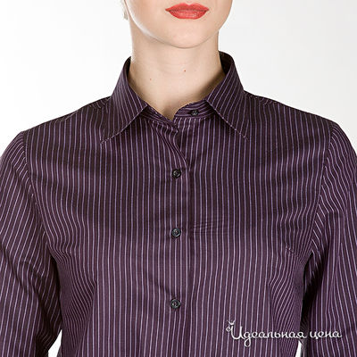 Рубашка Alonzo Corrado женская, цвет баклажановый / принт полоска