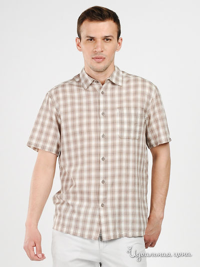 Сорочка Finn-Flare, цвет цвет бежевый / принт клетка