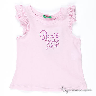 Футболка Benetton Bambini, цвет цвет розовый