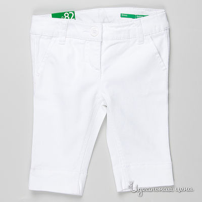 Брюки Benetton Bambini, цвет цвет белый