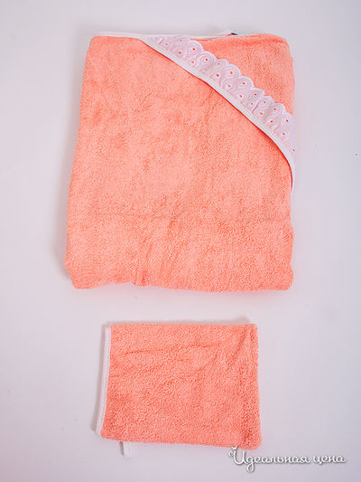 Комплект для купания ДМ текстиль, цвет коралловый, 103х87; 22х15 см.