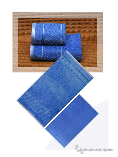 Полотенце ДМ текстиль, цвет цвет васильковый