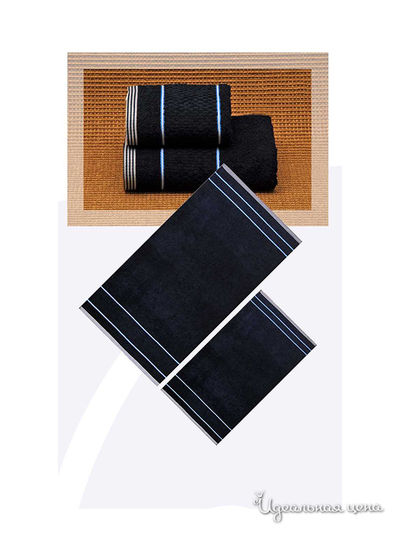 Полотенце ДМ текстиль, цвет цвет сине-черный