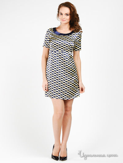 Платье La Reine Blanche, цвет цвет голубой / желтый