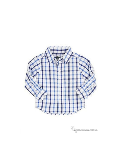 Рубашка RuffleButts&RuggedButts TM, цвет цвет белый / голубой