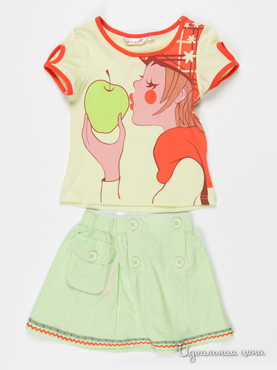 Топ и юбка Waar, цвет цвет салатовый