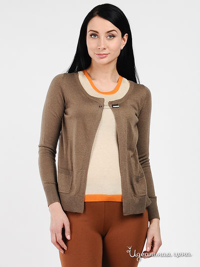 Кардиган Silvian Heach, цвет цвет коричневый / бежевый