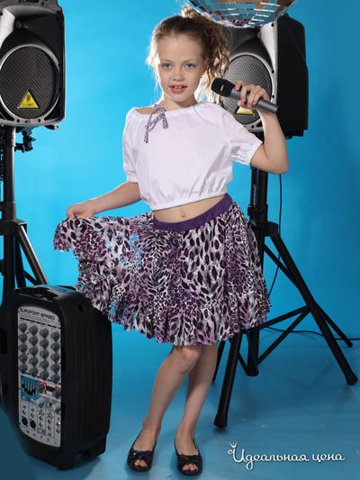 Блуза Мадама, цвет цвет белый / фиолетовый