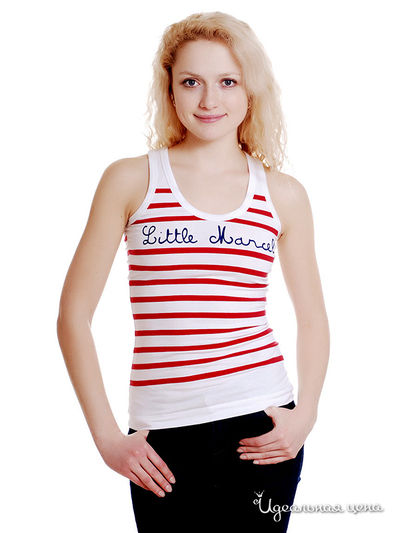 Майка Little Marcel, цвет цвет красный / белый