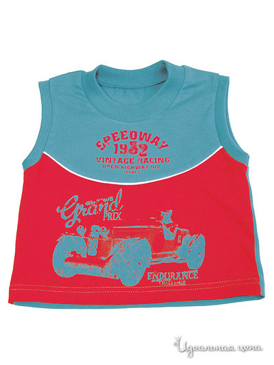 Майка Lucky Time, цвет цвет бирюзовый / красный