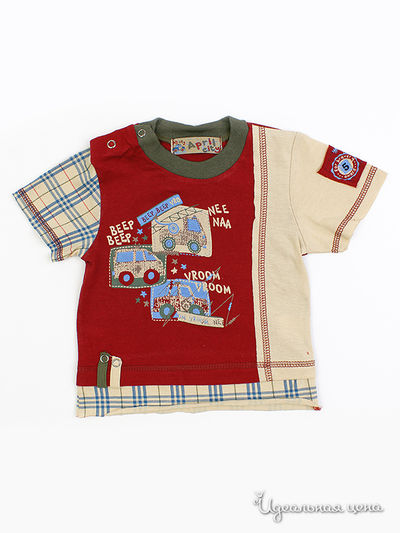 Футболка Lucky Time, цвет принт клетка / цвет вишневый