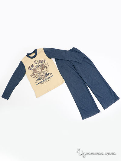 Пижама Lucky Time, цвет цвет бежевый / синий