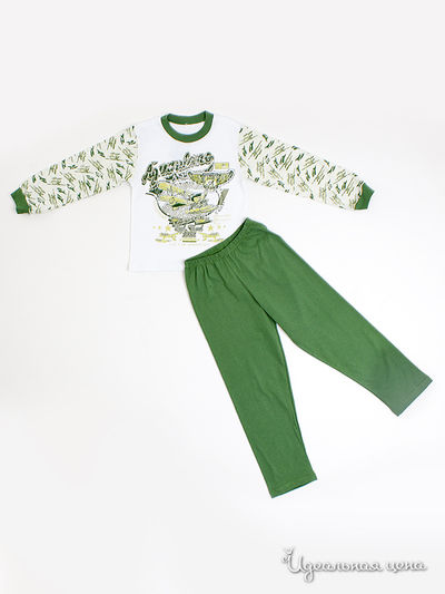 Пижама Lucky Time, цвет цвет белый / оливковый