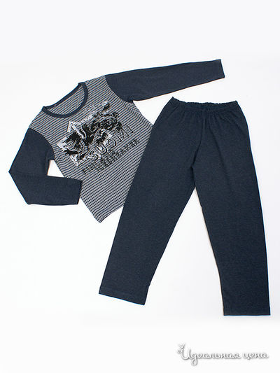 Пижама Lucky Time, цвет цвет сине-серый