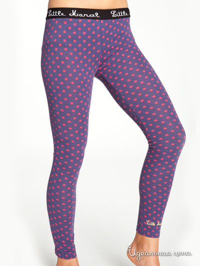Леггинсы Little Marcel, цвет цвет фуксия / принт горошек
