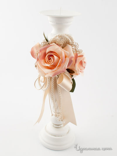 Подсвечник Creazioni Artistiche, цвет цвет бело-розовый