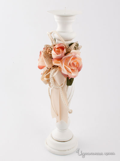 Подсвечник Creazioni Artistiche, цвет цвет бело-розовый