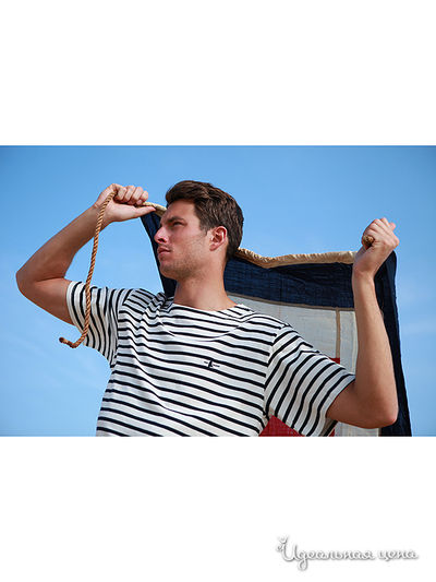 Футболка Thalassa, цвет цвет экрю / темно-синий