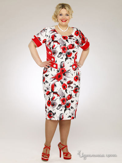 Платье Зар-Стиль, цвет цвет белый / красный