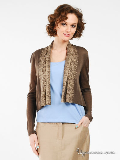 Кардиган Betty Barclay, цвет цвет бежевый / темно-коричневый