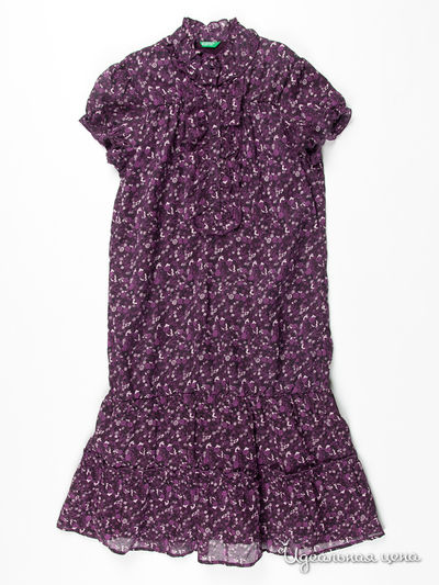 Платье Benetton Bambini, цвет цвет фиолетовый