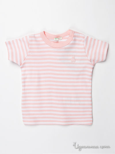 Футболка Benetton Bambini, цвет цвет розовый / белый