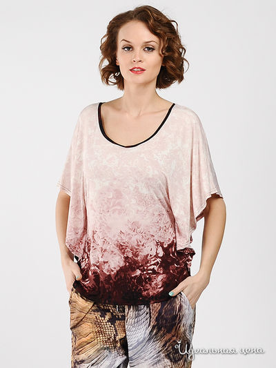 Блуза MadamT, цвет цвет розовый / бордовый