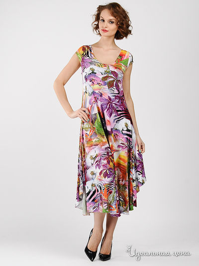 Платье MadamT, цвет цвет фиолетовый / оранжевый