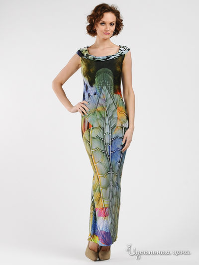 Платье MadamT, цвет цвет зеленый / фиолетовый