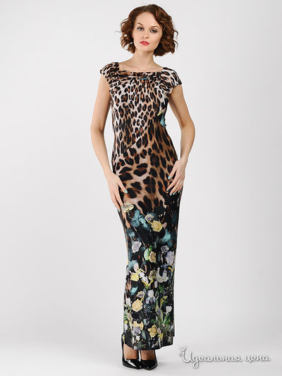 Платье MadamT, цвет цвет леопард / принт цветы