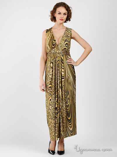 Платье MadamT, цвет цвет желтый /леопард