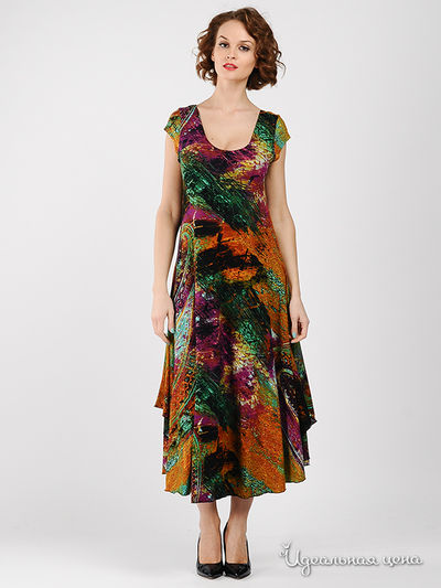 Платье MadamT, цвет цвет фиолетовый / оранжевый