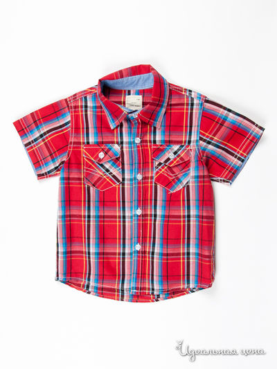 Рубашка ZARA для мальчика, цвет красный / принт клетка