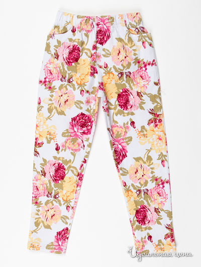 Брюки Kenzo Kids, цвет цвет белый / принт цветы